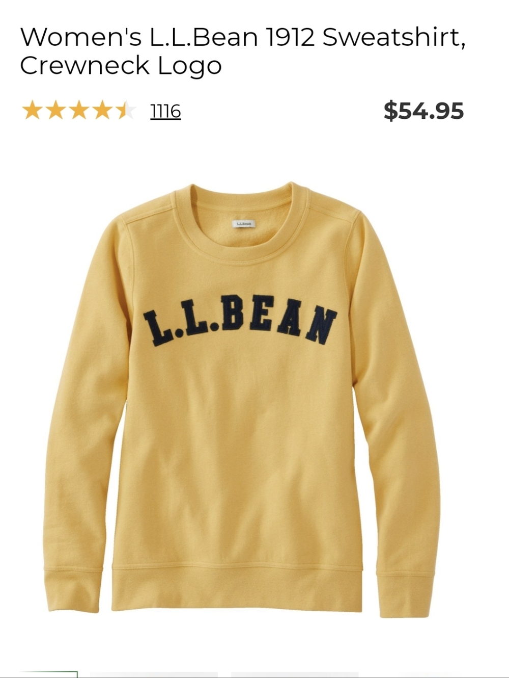 Yellow Crew Neck Logo Sweatshirt